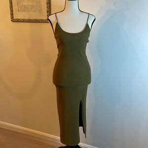 Topshop dress. Size: small. Olive green